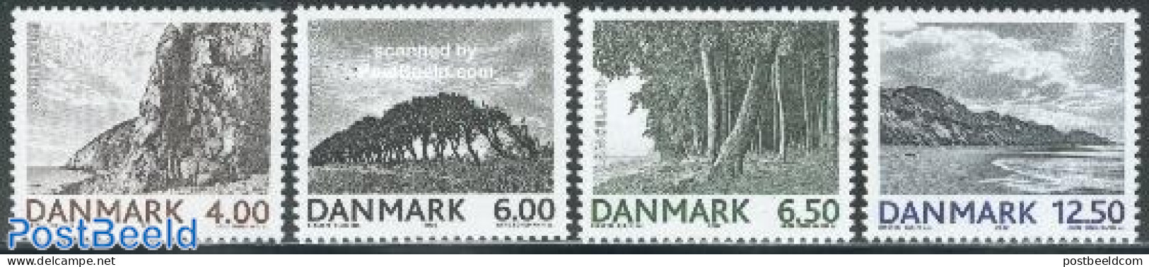 Denmark 2002 Landscapes 4v, Mint NH, Nature - Trees & Forests - Neufs