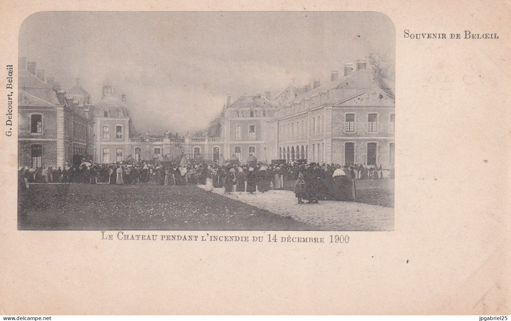 DEND Beloeil Le Chateau Pendant L Incendie Du 14 Decembre 1900 - Belöil