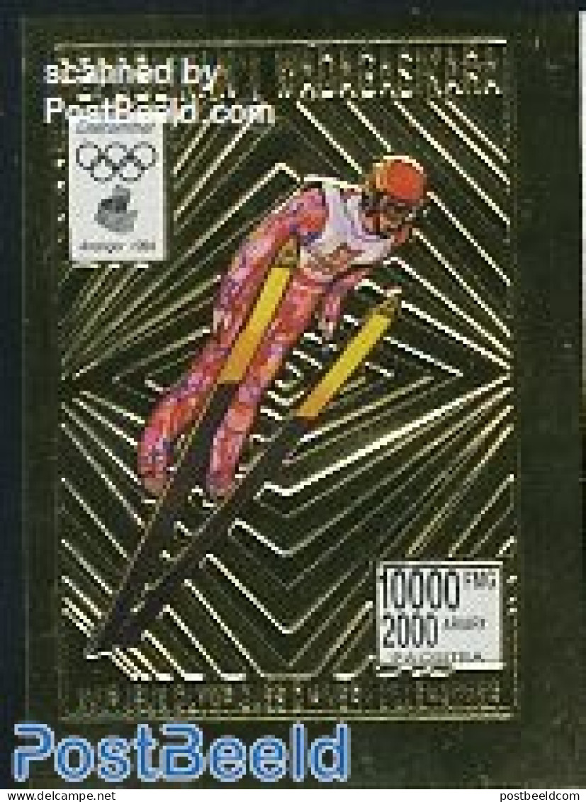 Madagascar 1994 Olympic Winter Games 1v, Gold Imperforated, Mint NH, Sport - Olympic Winter Games - Skiing - Sci