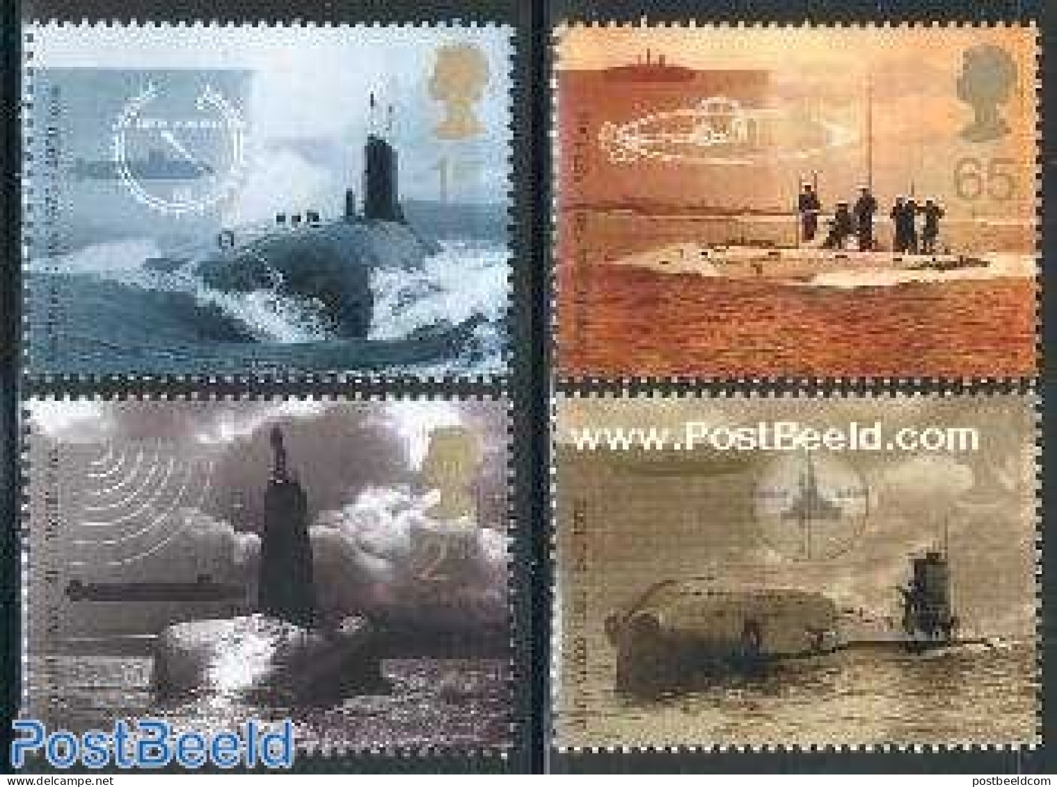 Great Britain 2001 Submarines 4v, Mint NH, Transport - Ships And Boats - Unused Stamps