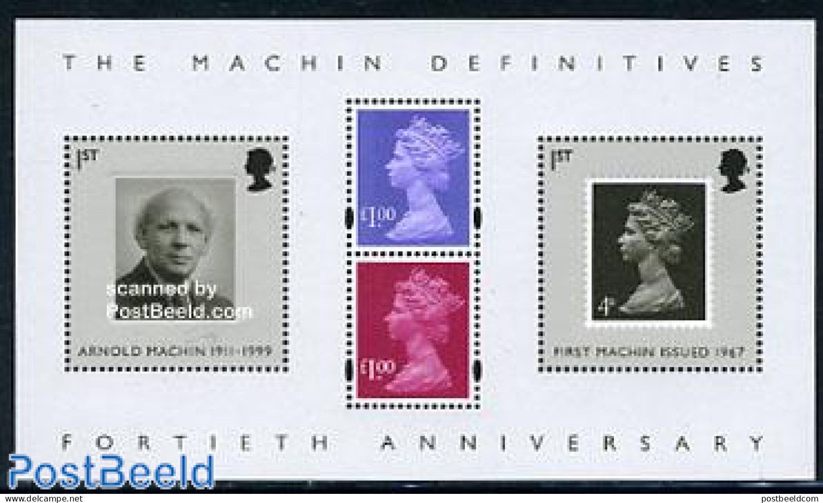 Great Britain 2007 40 Years Machin Definitives S/s, Mint NH, Stamps On Stamps - Nuovi