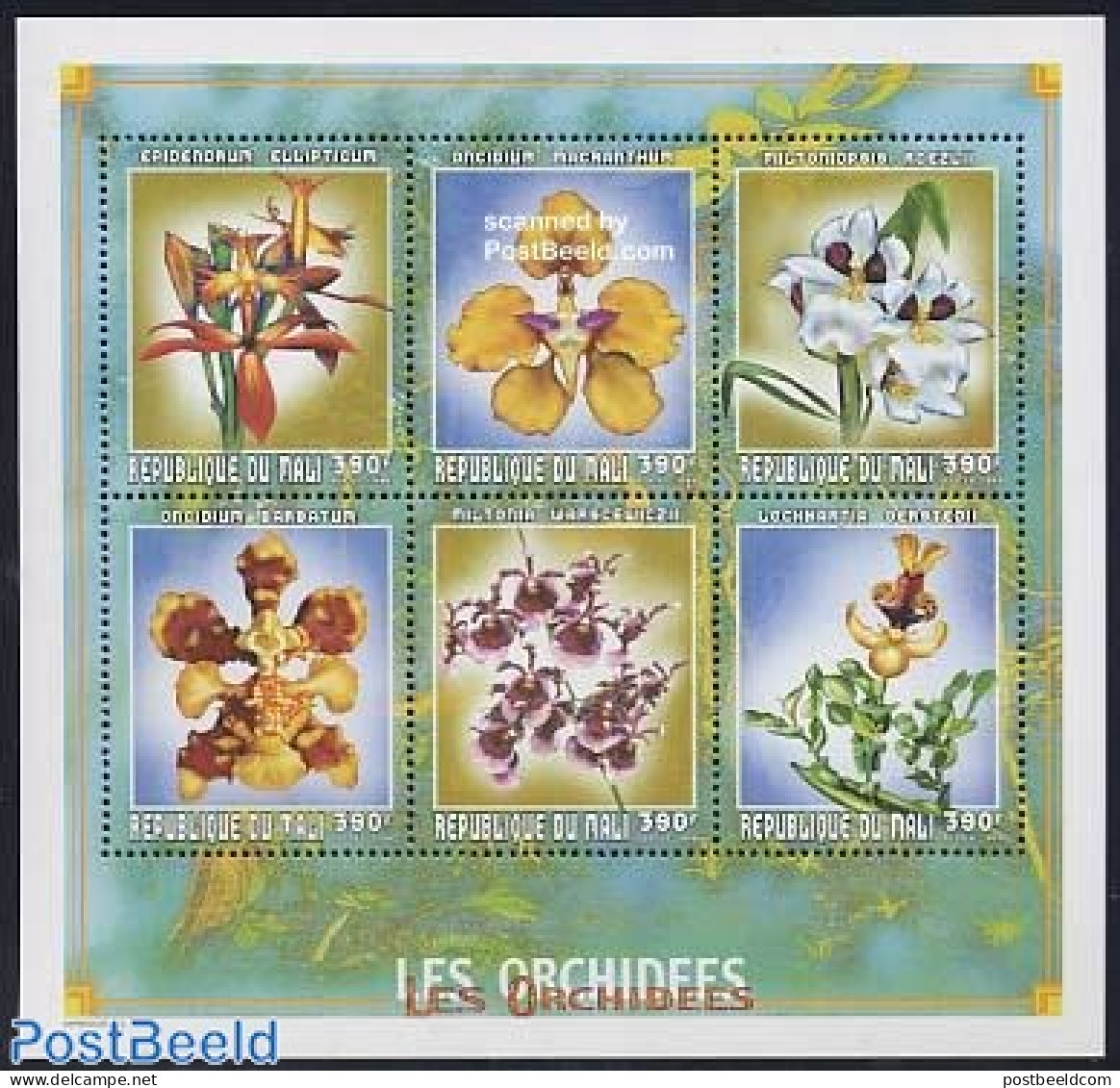 Mali 1999 Orchids 6v M/s, Mint NH, Nature - Flowers & Plants - Orchids - Malí (1959-...)