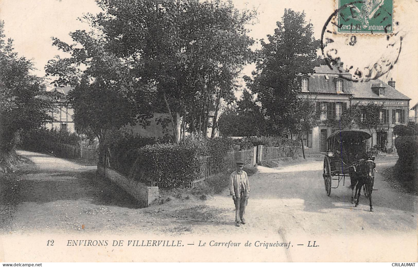 14-VILLERVILLE-Le Carrefour De Criqueboeuf.-N 6002-C/0149 - Villerville