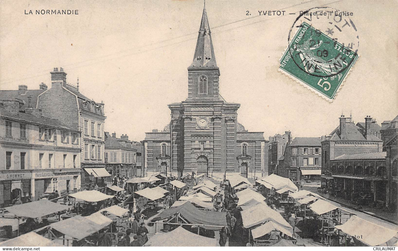 76-YVETOT-Marché Place De L'eglise-N 6002-C/0033 - Yvetot