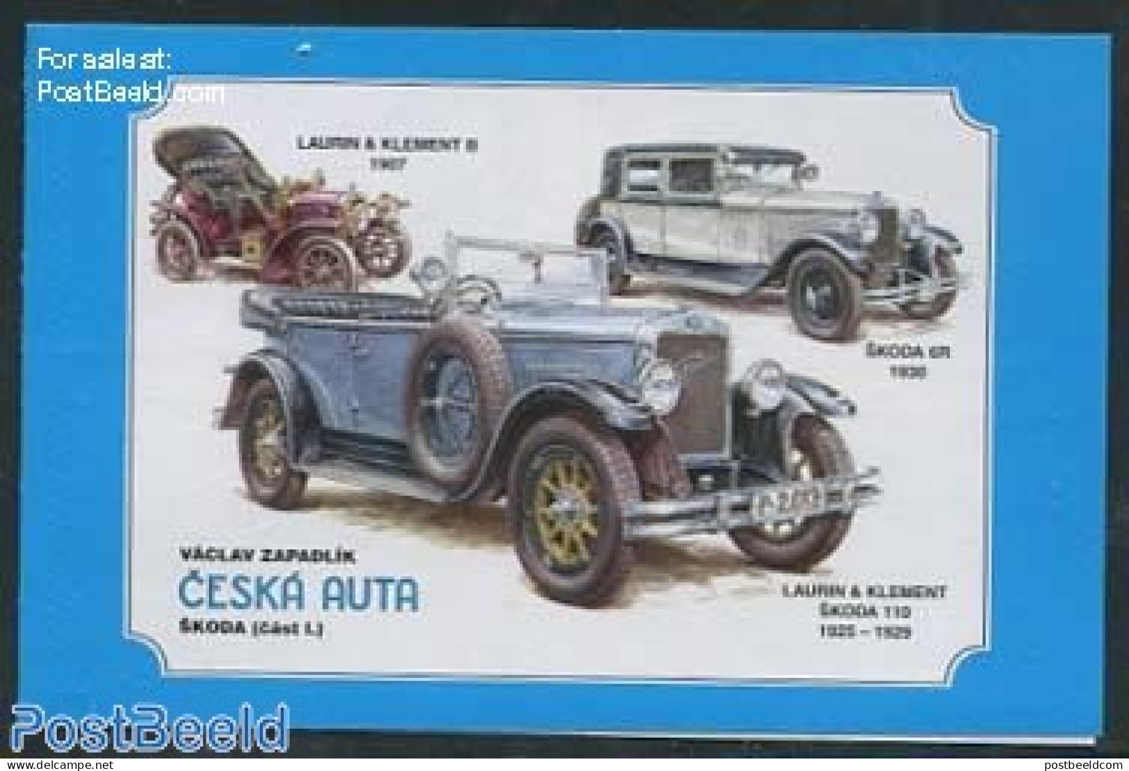 Czech Republic 2013 Automobiles Booklet, Mint NH, Transport - Stamp Booklets - Automobiles - Other & Unclassified