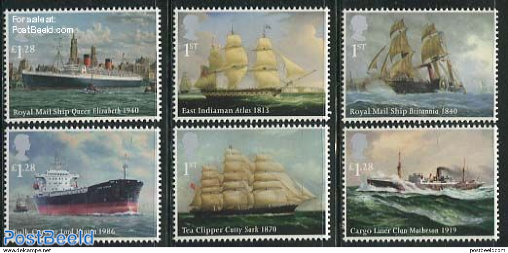 Great Britain 2013 Commercial Fleet 6v, Mint NH, Transport - Ships And Boats - Neufs