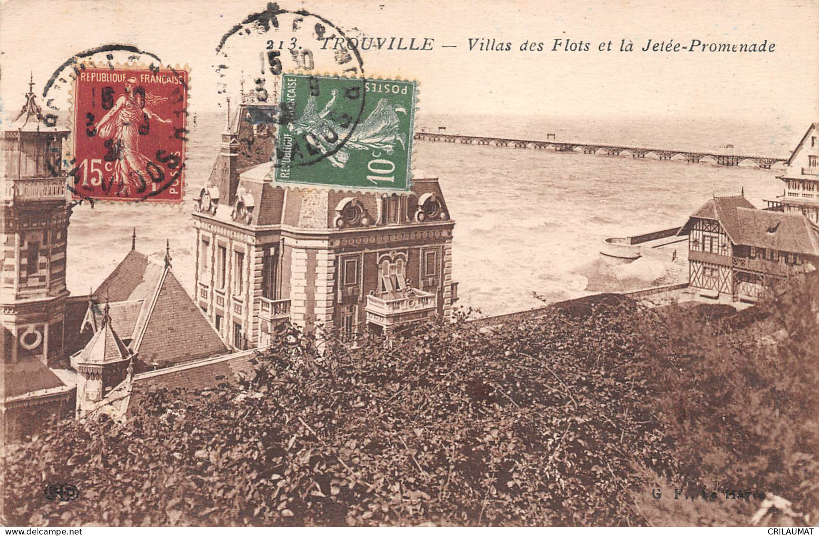 14-TROUVILLE-Villas Des Flots Et La Jetee-Promenade-N 6002-A/0329 - Trouville