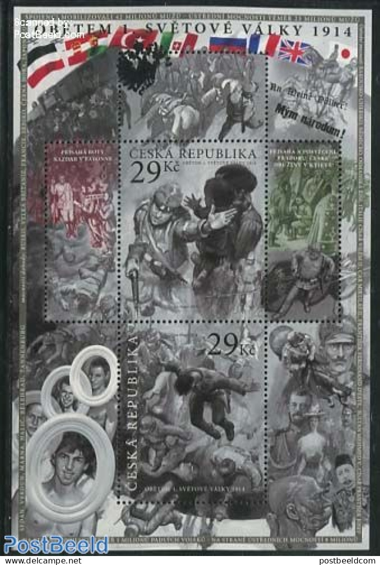 Czech Republic 2014 Victims Of World War I S/s, Mint NH, History - Militarism - World War I - Other & Unclassified