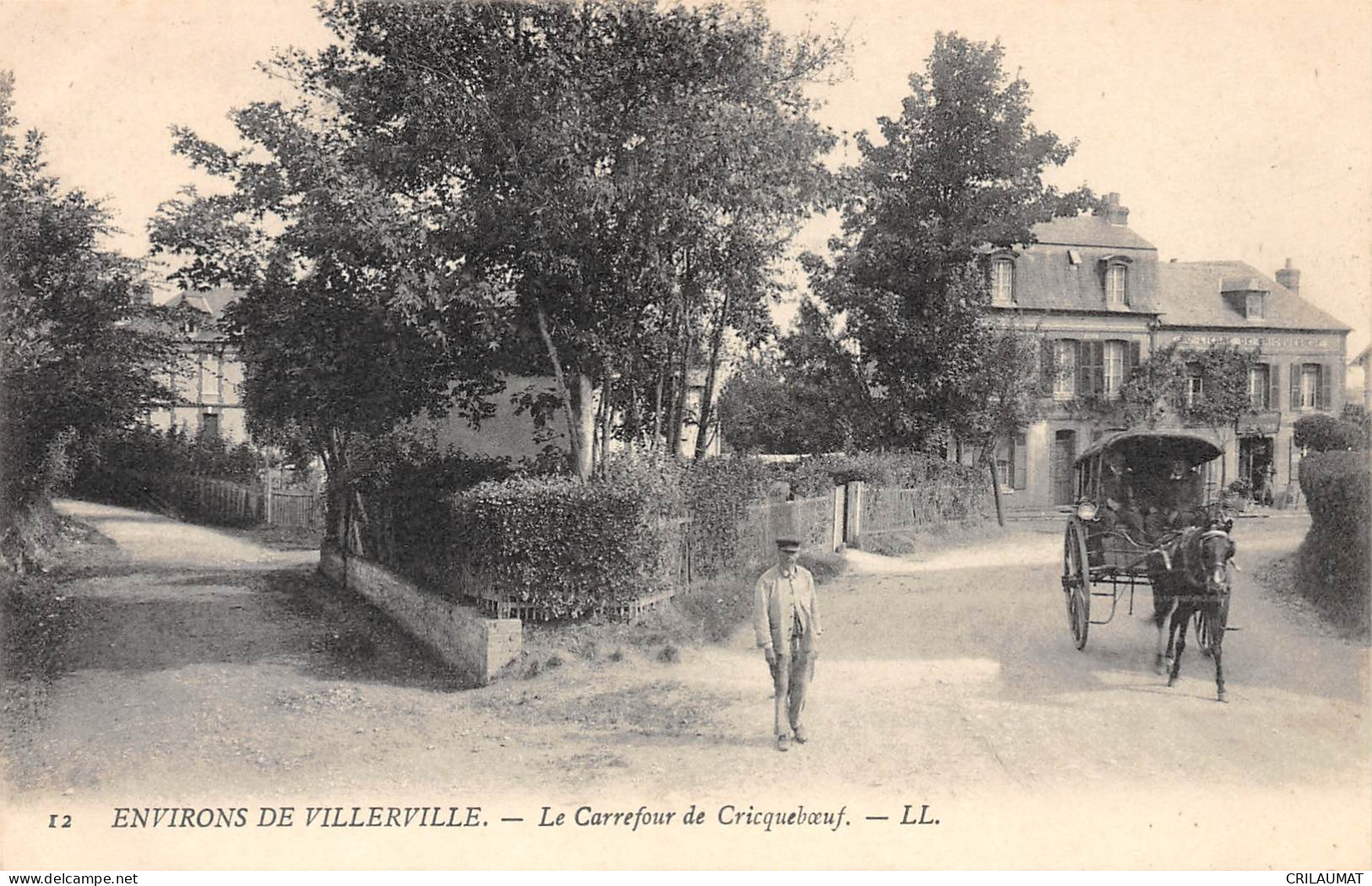 14-VILLERVILLE-Le Carrefour De Cricqueboeuf-N 6002-F/0279 - Villerville