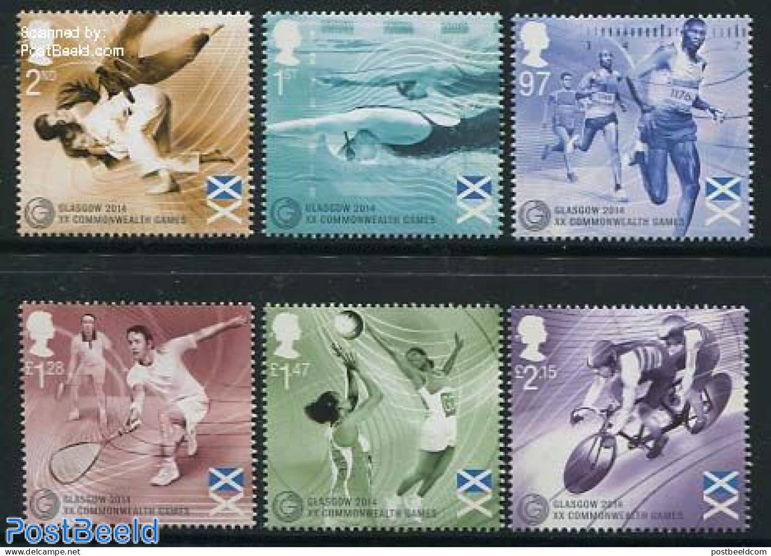 Great Britain 2014 Commonwealth Games 6v, Mint NH, Sport - Athletics - Cycling - Handball - Judo - Sport (other And Mi.. - Neufs