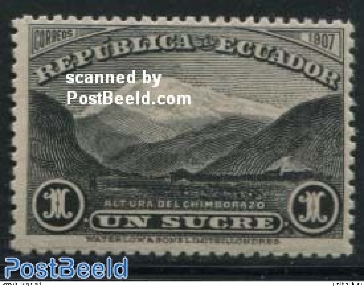 Ecuador 1908 1S, Stamp Out Of Set, Mint NH, Sport - Mountains & Mountain Climbing - Escalada