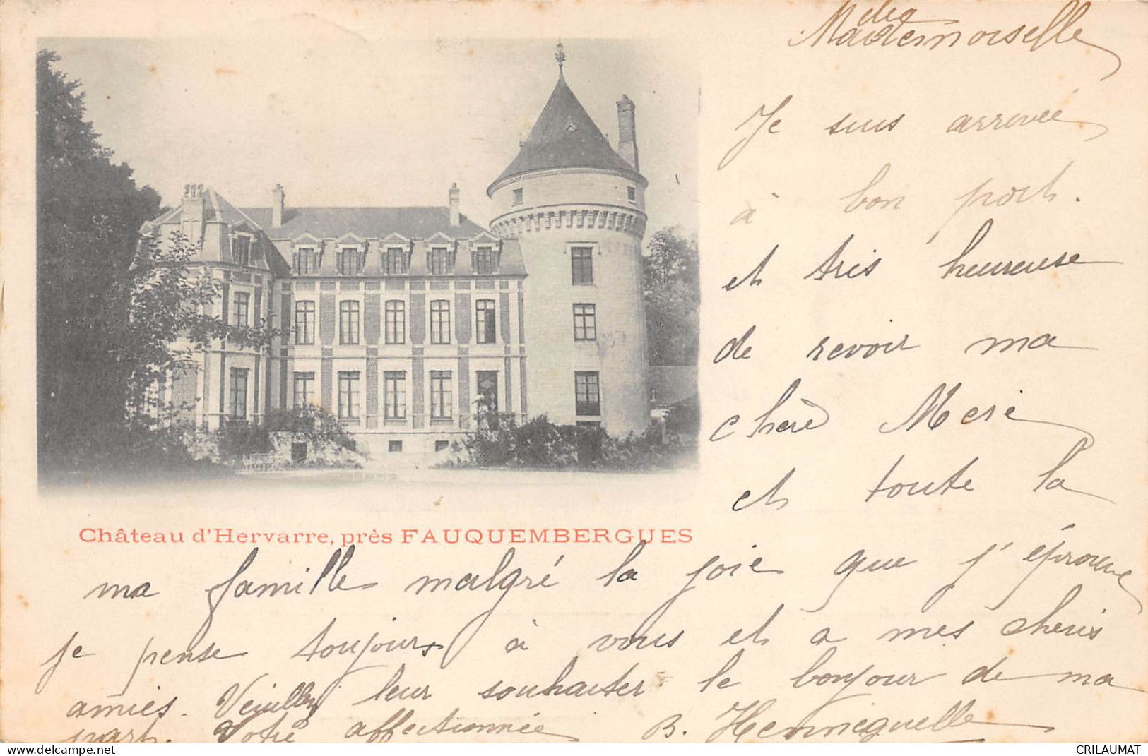 62-FAUQUEMBERGUES-Chateau D'Hervarre-N 6002-D/0131 - Fauquembergues