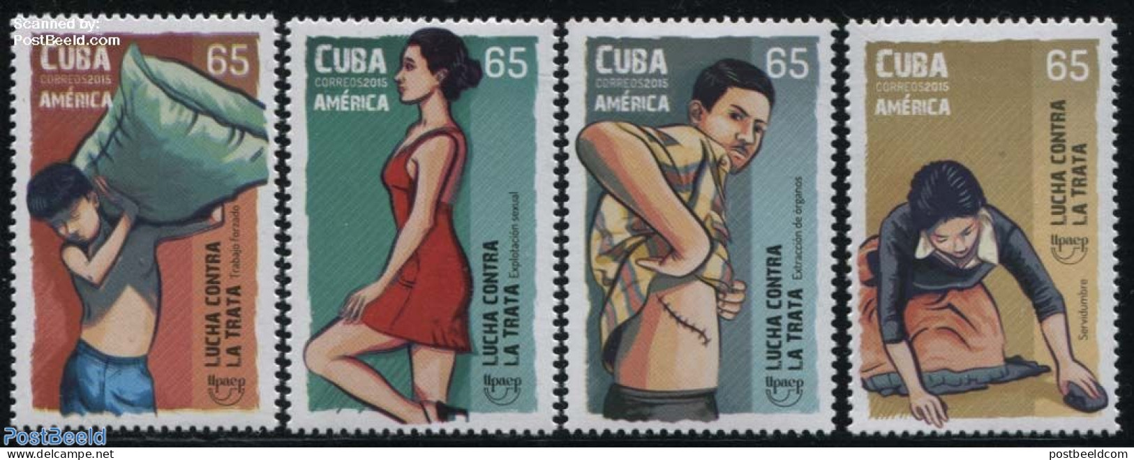 Cuba 2015 UPAEP, Stop Human Trafficking 4v, Mint NH, U.P.A.E. - Ungebraucht