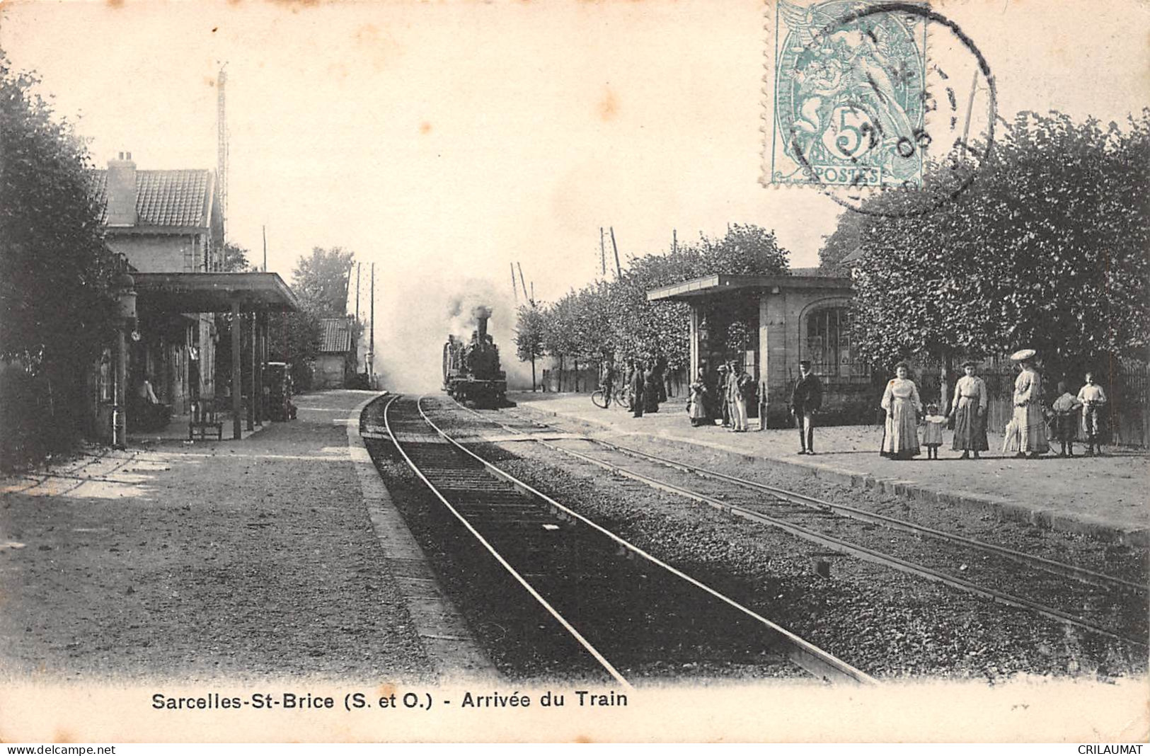 95-SARCELLES-ST-BRICE-Arrivee Du Train-N 6002-H/0265 - Sarcelles