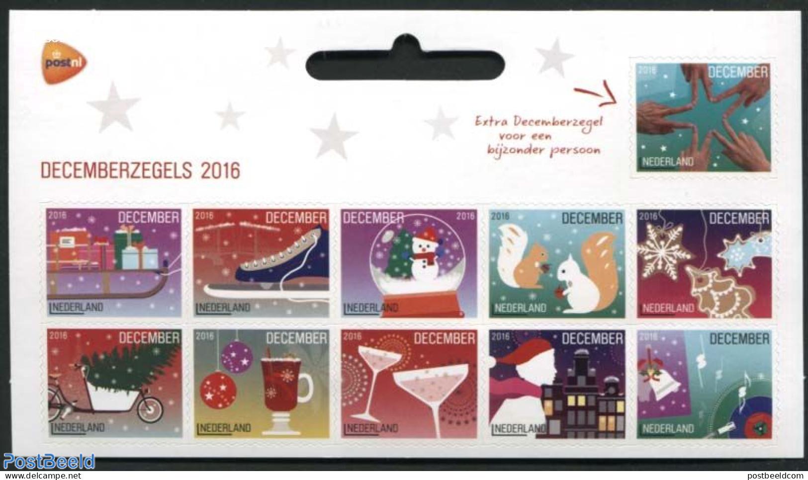 Netherlands 2016 Christmas 11v S-a, Mint NH, Nature - Performance Art - Religion - Sport - Animals (others & Mixed) - .. - Nuevos