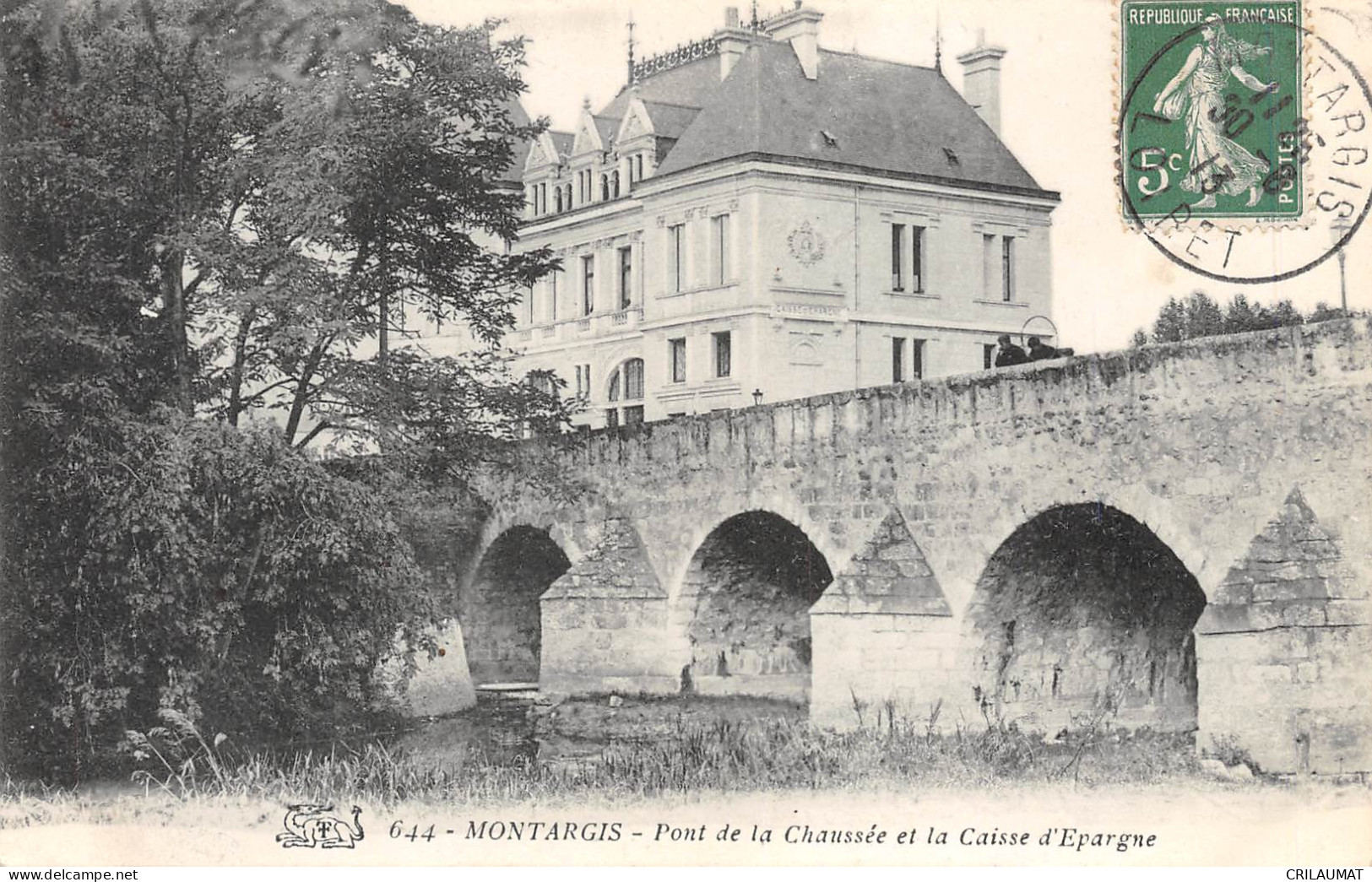 45-MONTARGIS-Pont De La Chaussee Et La Caisse D'Epargne-N 6002-H/0003 - Montargis
