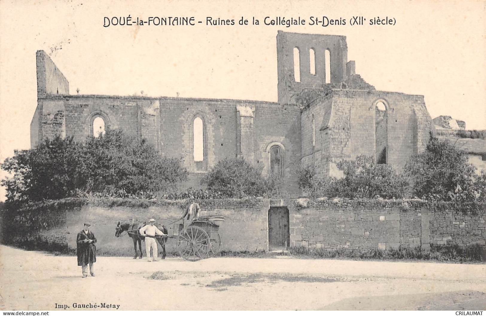 49-DOUE-LA-FONTAINE-Ruines De La Collegiale St-Denis-N 6002-G/0241 - Doue La Fontaine