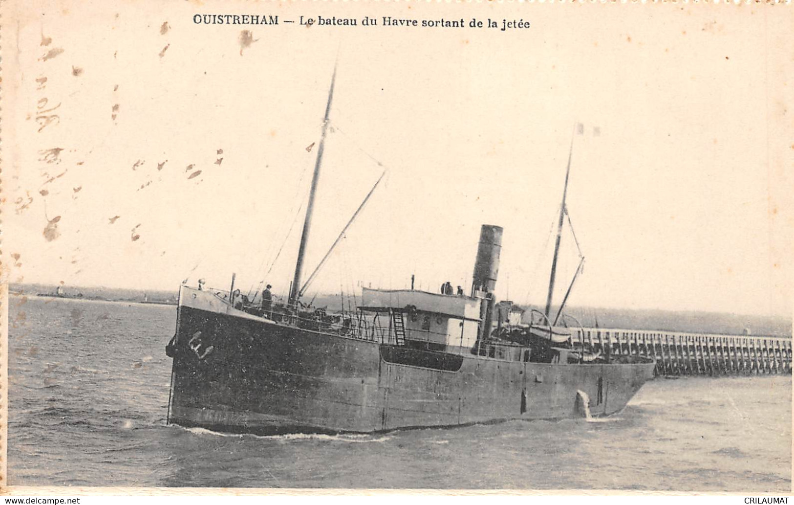 14-OUISTREHAM-Le Bateau Du Havre Sortant De La Jetee-N 6002-G/0135 - Ouistreham