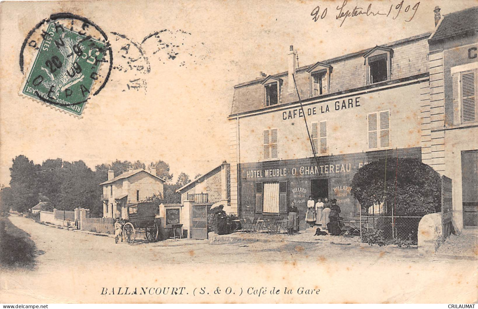 91-BALLANCOURT-Cafe De La Gare-N 6003-B/0373 - Ballancourt Sur Essonne