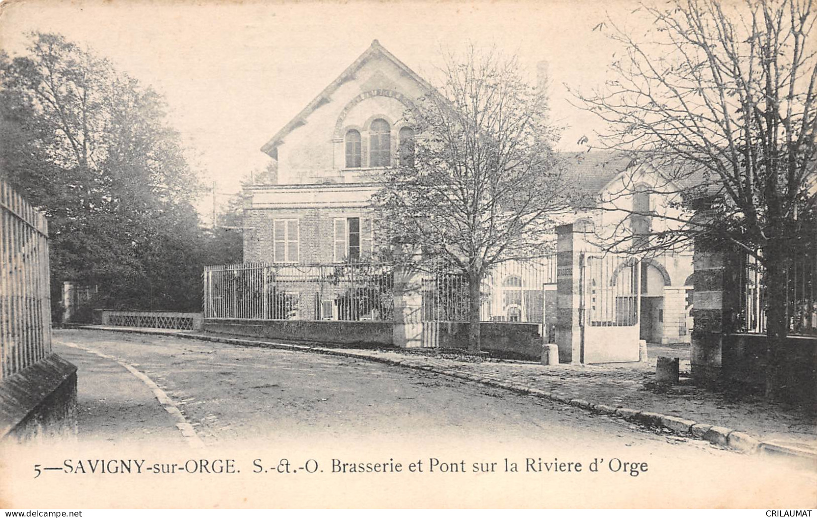 91-SAVIGNY-SUR-ORGE-Brasserie Et Pont Sur La Riviere D' Orge-N 6003-B/0257 - Savigny Sur Orge