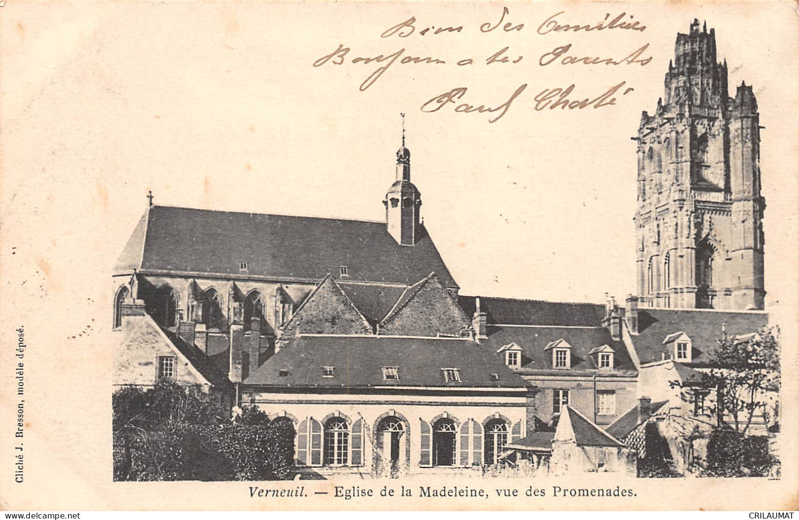 27-VERNEUIL-Eglise De La Madeleine- Vue Des Promenades-N 6003-F/0235 - Verneuil-sur-Avre