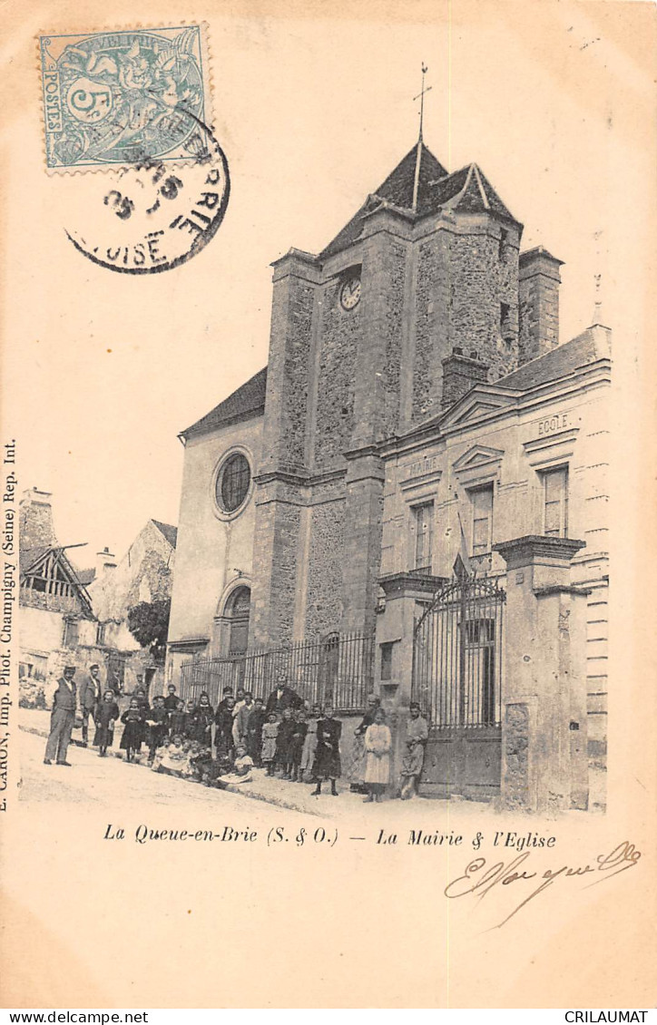 94-LA QUEUE-EN-BRIE-La Mairie & I'Eglise-N 6003-E/0365 - La Queue En Brie