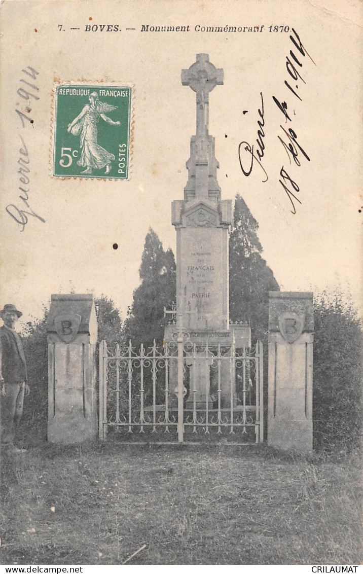 80-BOVES-Monument  Commemoratif 1870-N 6003-E/0163 - Boves