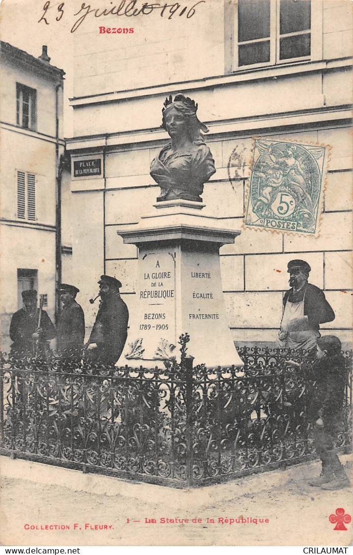 95-BEZONS-Statue De La Republique-N 6003-E/0061 - Bezons