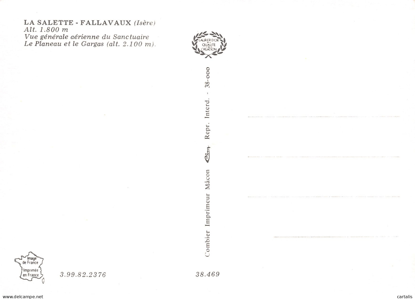 38-LA SALETTE FALLAVAUX-N°3733-D/0383 - La Salette