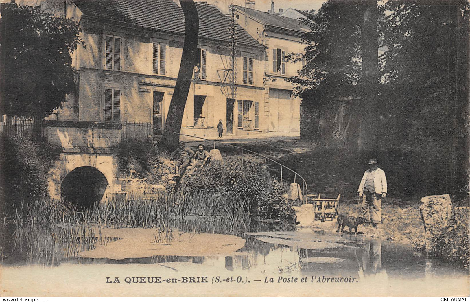 94-LA QUEUE-EN-BRIE-La Poste Et L'Abreuvoir-N 6003-H/0079 - La Queue En Brie