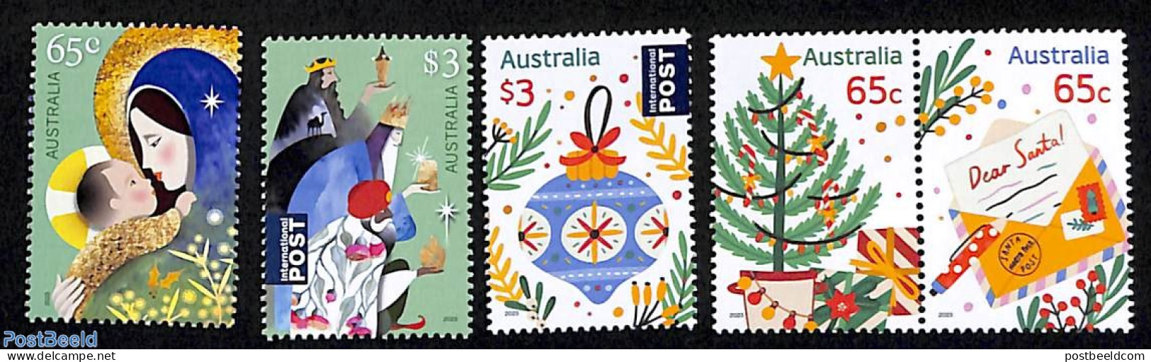 Australia 2023 Christmas 5v, Mint NH, Religion - Christmas - Unused Stamps