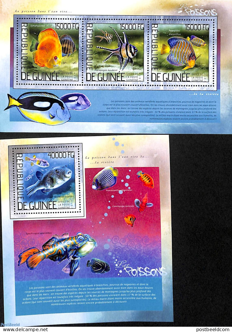 Guinea, Republic 2014 Fishes 2 S/s, Mint NH, Nature - Fish - Vissen