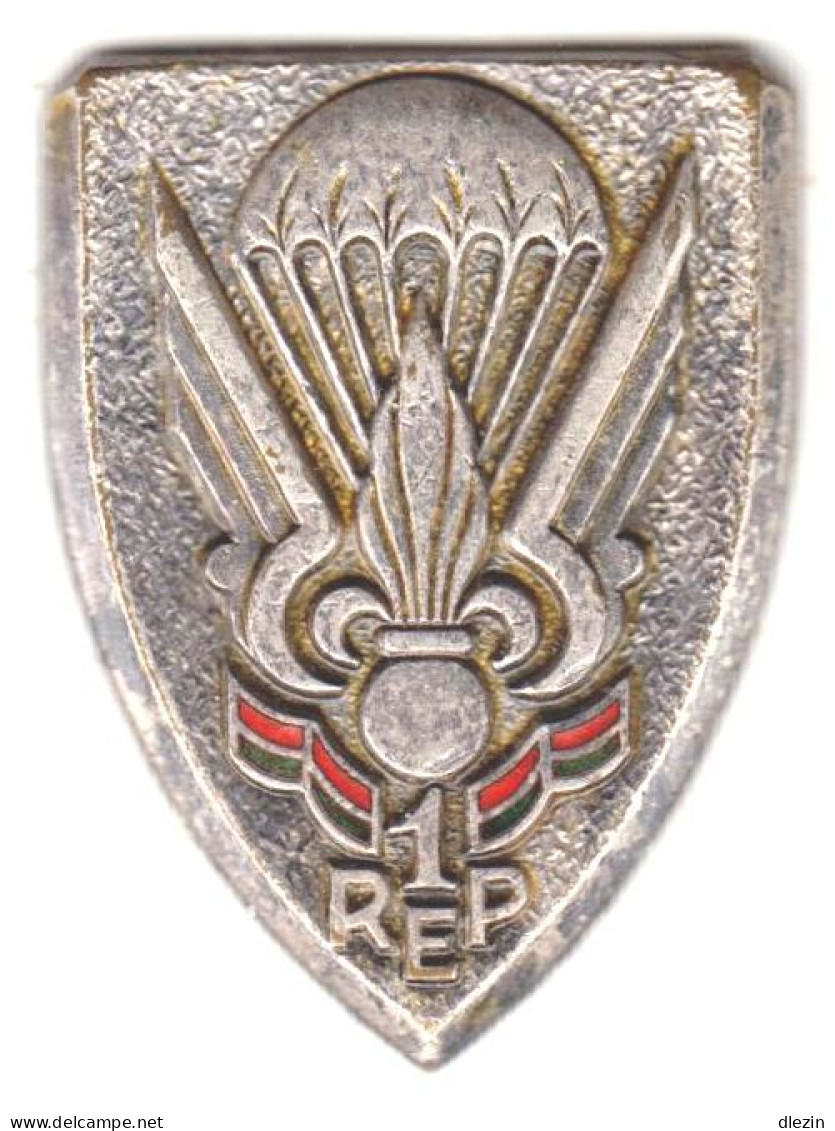 1° REP. 1° Régiment Etranger De Parachutistes. Couleurs Inversées, Rouge En Haut. Courtois. Attache Enlevée. - Esercito