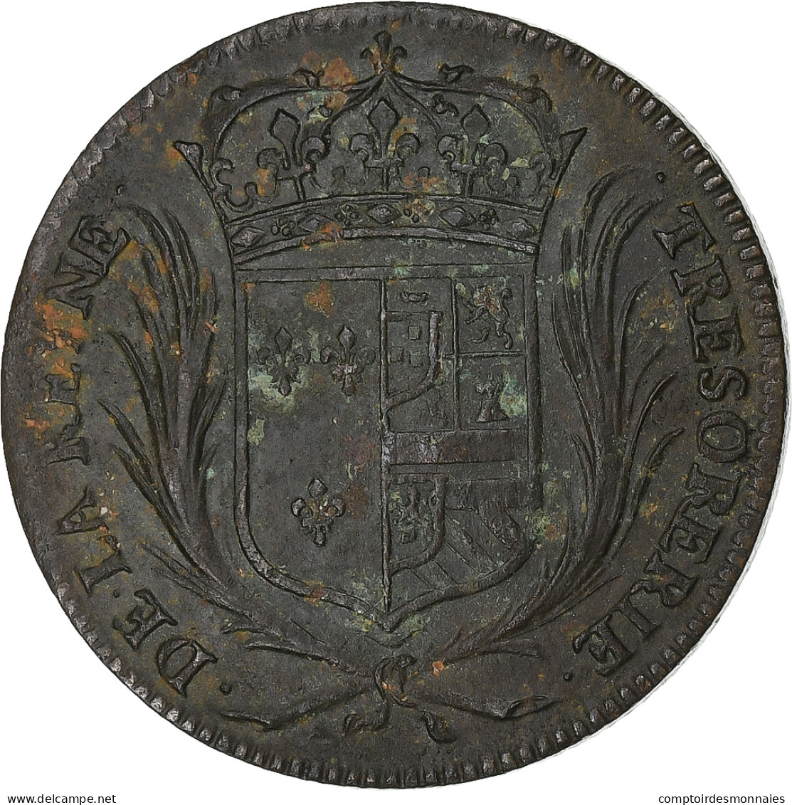 France, Jeton, Marie-Thérèse, Trésorerie De La Reine, 1663, Cuivre, TTB - Altri & Non Classificati