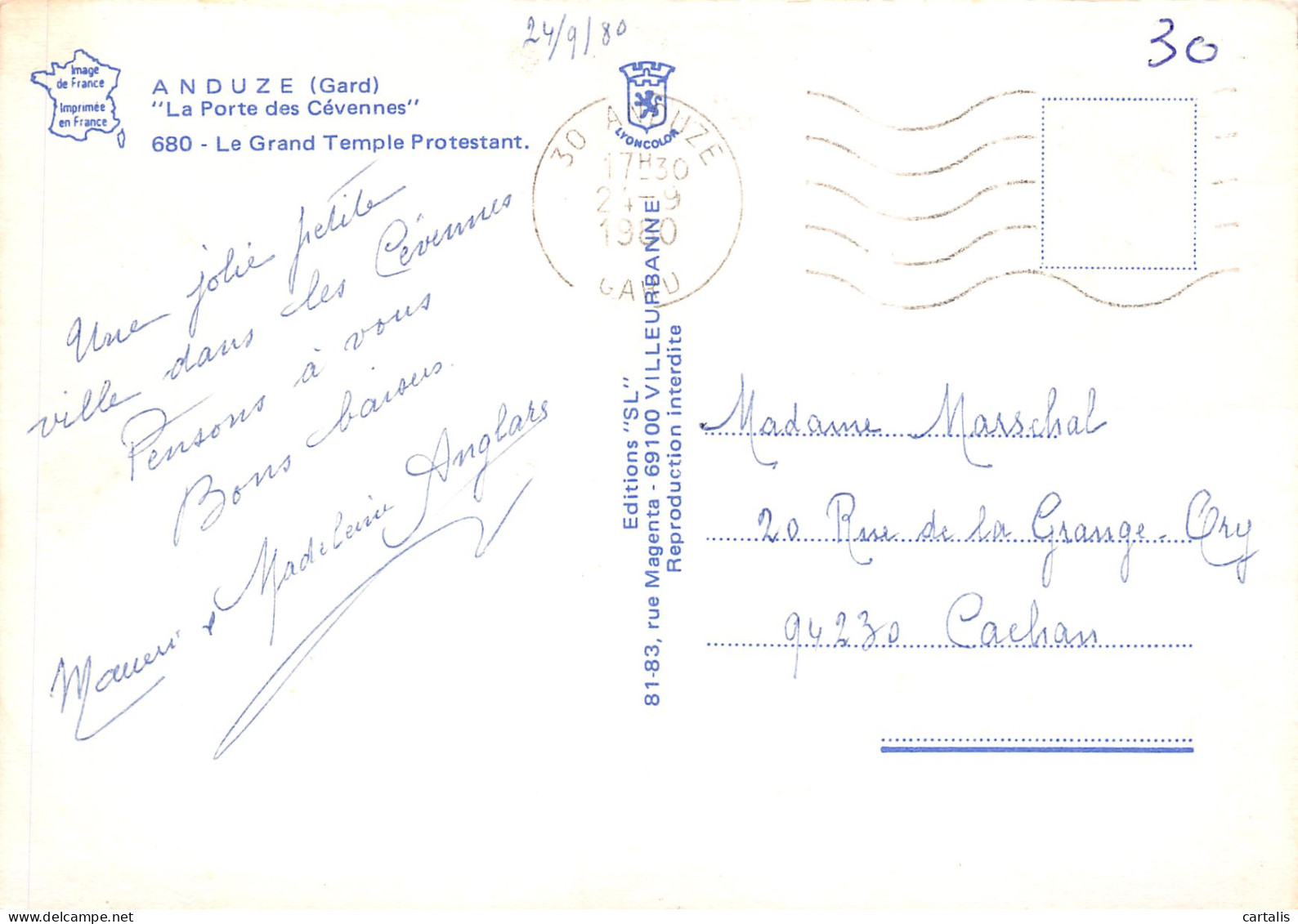 30-ANDUZE-N°3735-B/0137 - Anduze