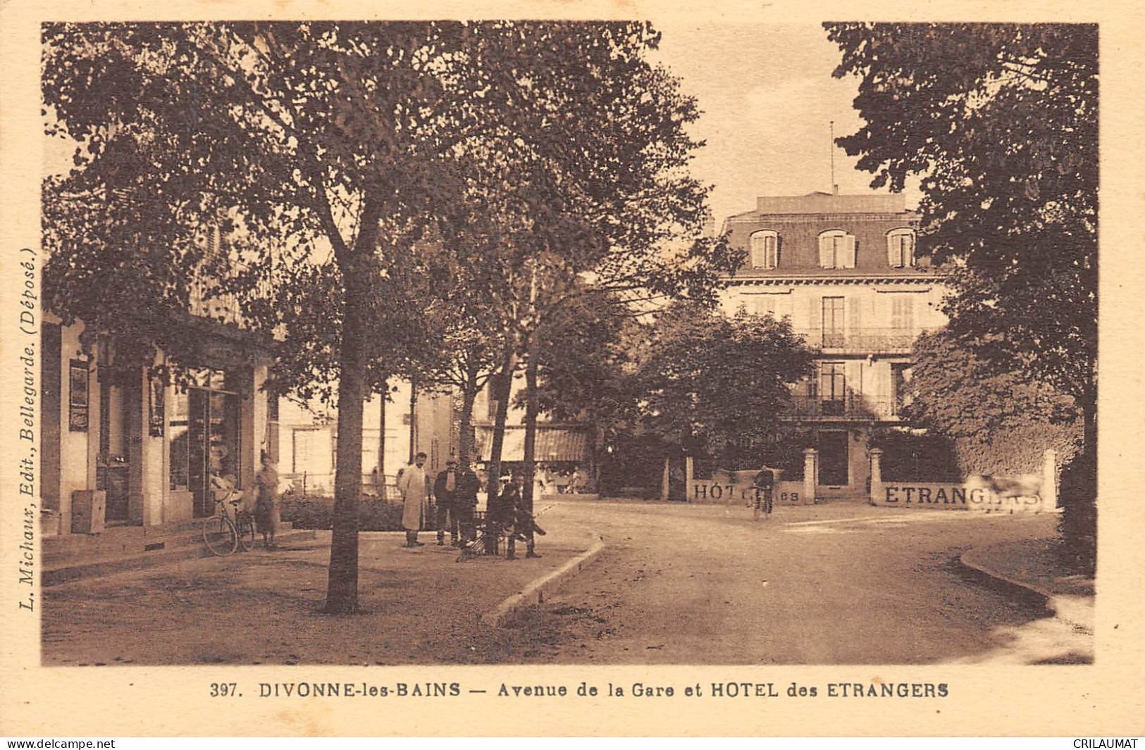 01-DIVONNE-LES-BAINS-Avenue De La Gare Et HOTEL Des ETRANGERS-N 6004-D/0367 - Divonne Les Bains