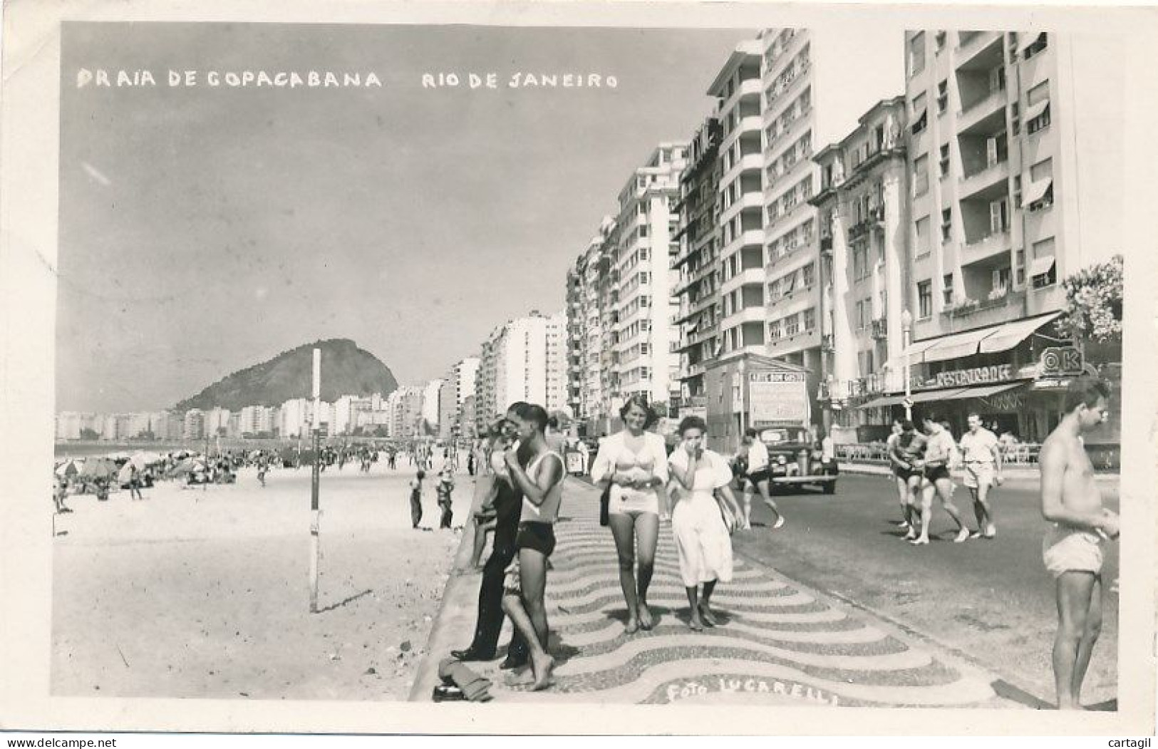 CPM (carte Photo)-32767- Brésil -Rio De Janeiro Praia De Copacabana (Belle Animation)-Livraison Offerte - Rio De Janeiro