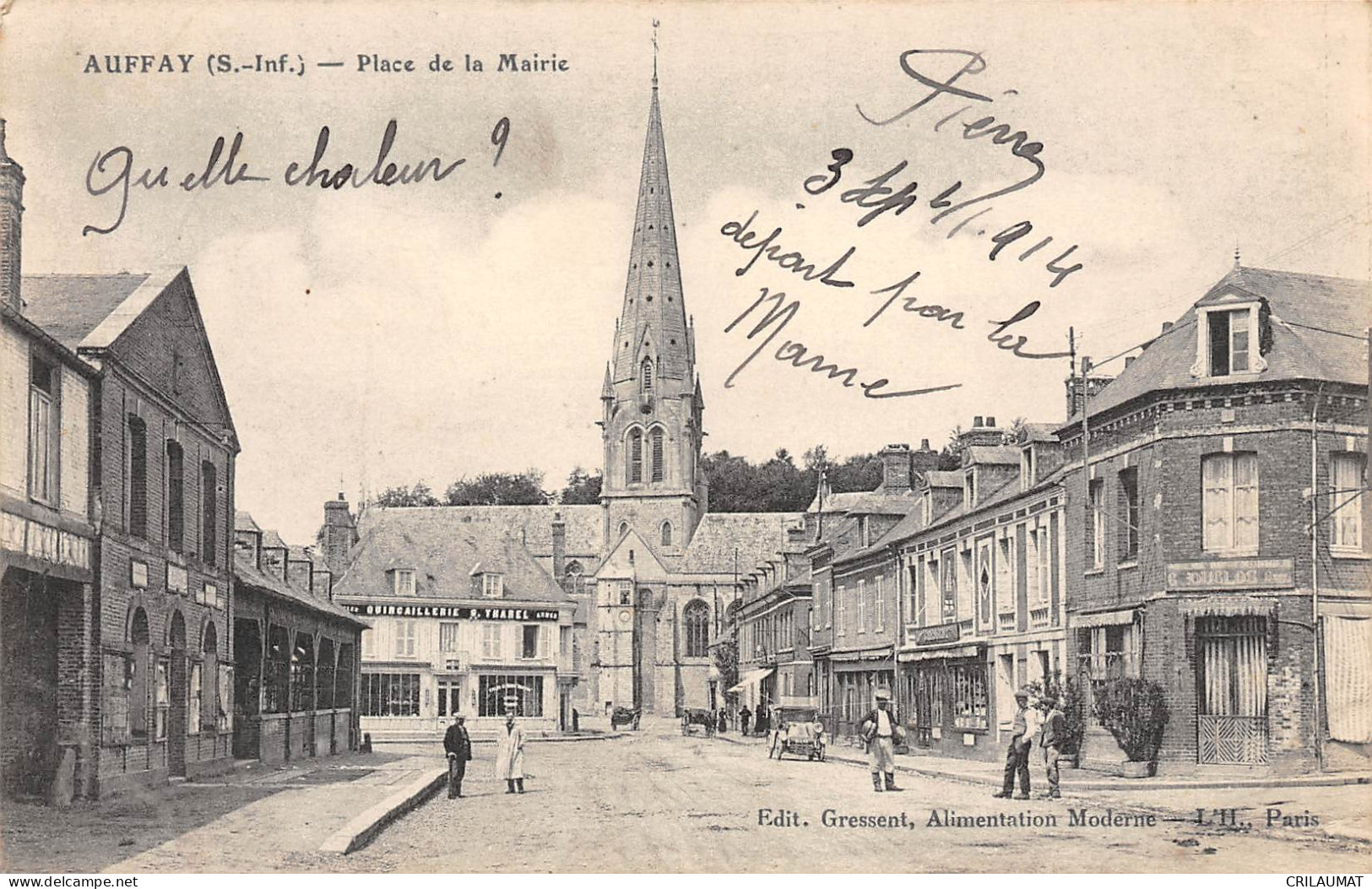 76-AUFFAY-Place De La Mairie-N 6004-H/0095 - Auffay