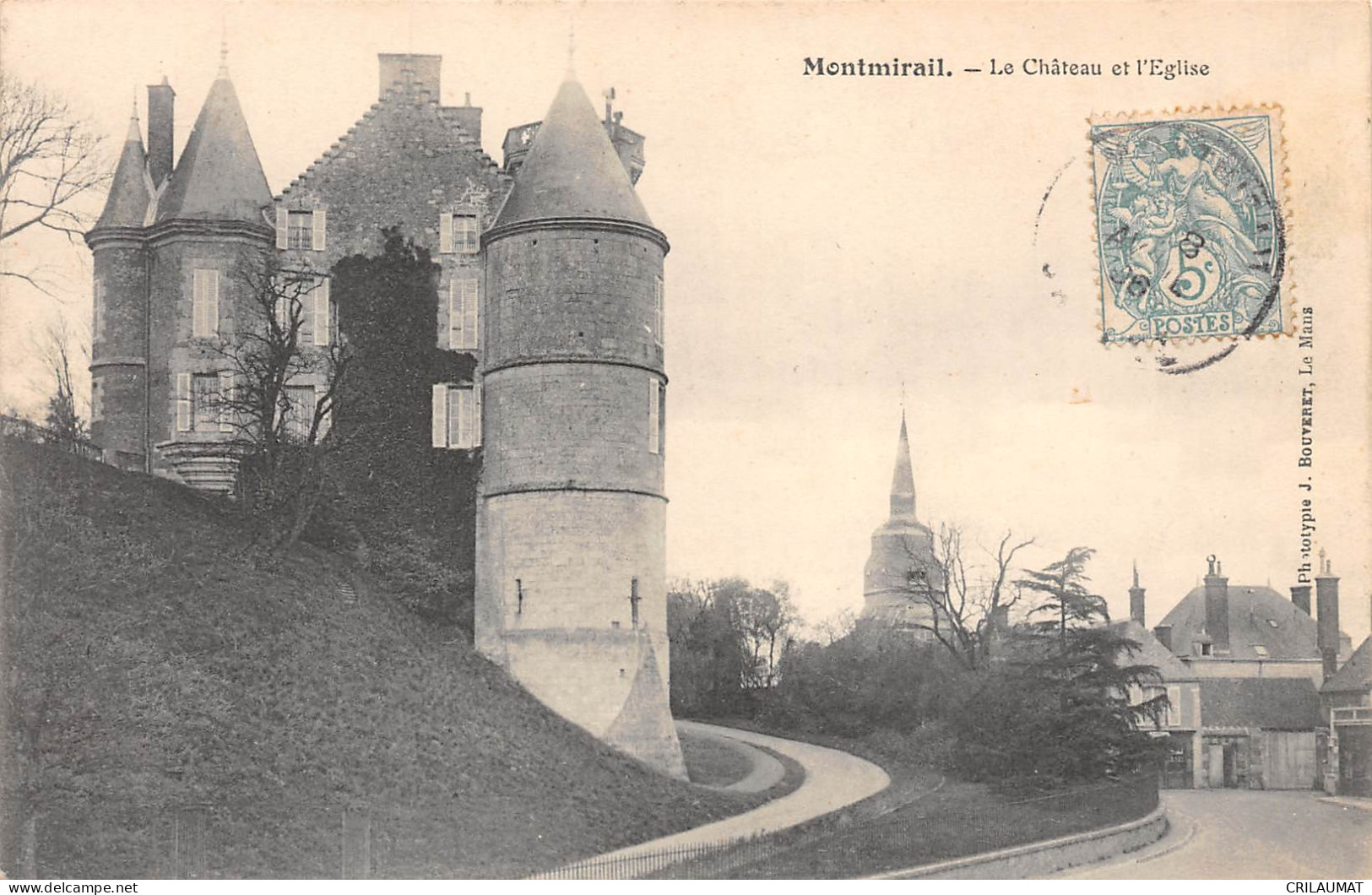 72-MONTMIRAIL-Le Chateau Et L'Eglise-N 6004-H/0049 - Montmirail