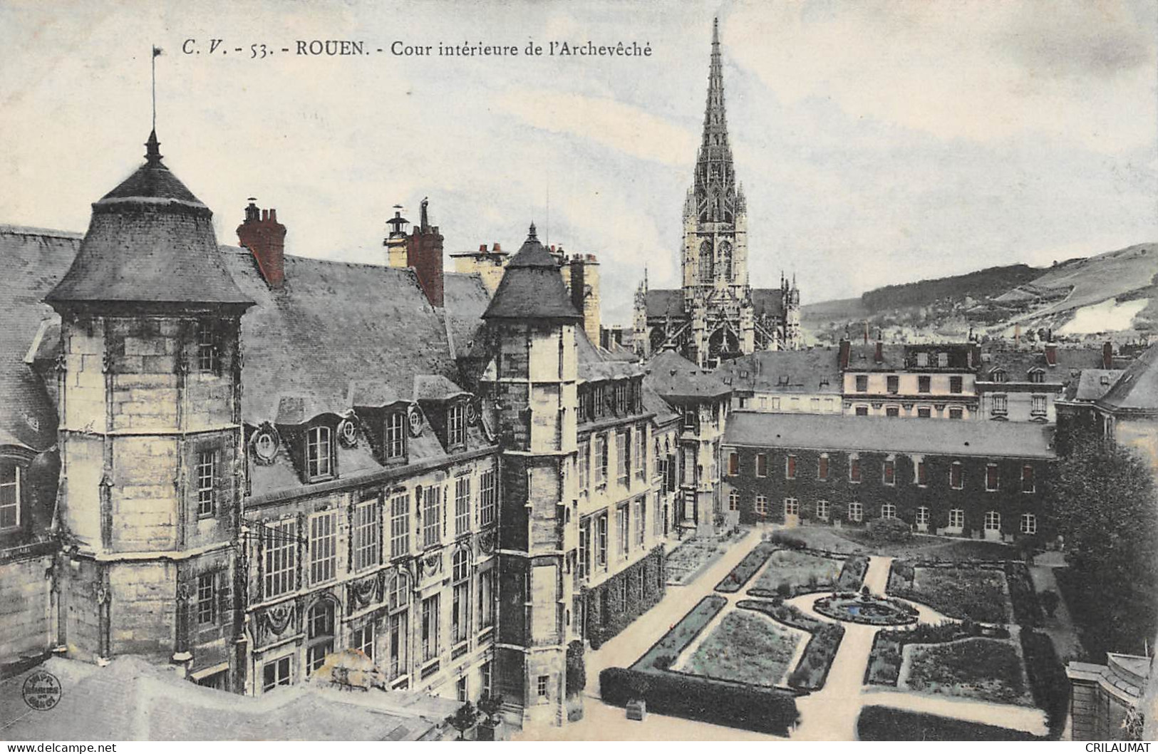 76-ROUEN-Cour Intérieure De L'Archevêché-N 6005-D/0101 - Rouen