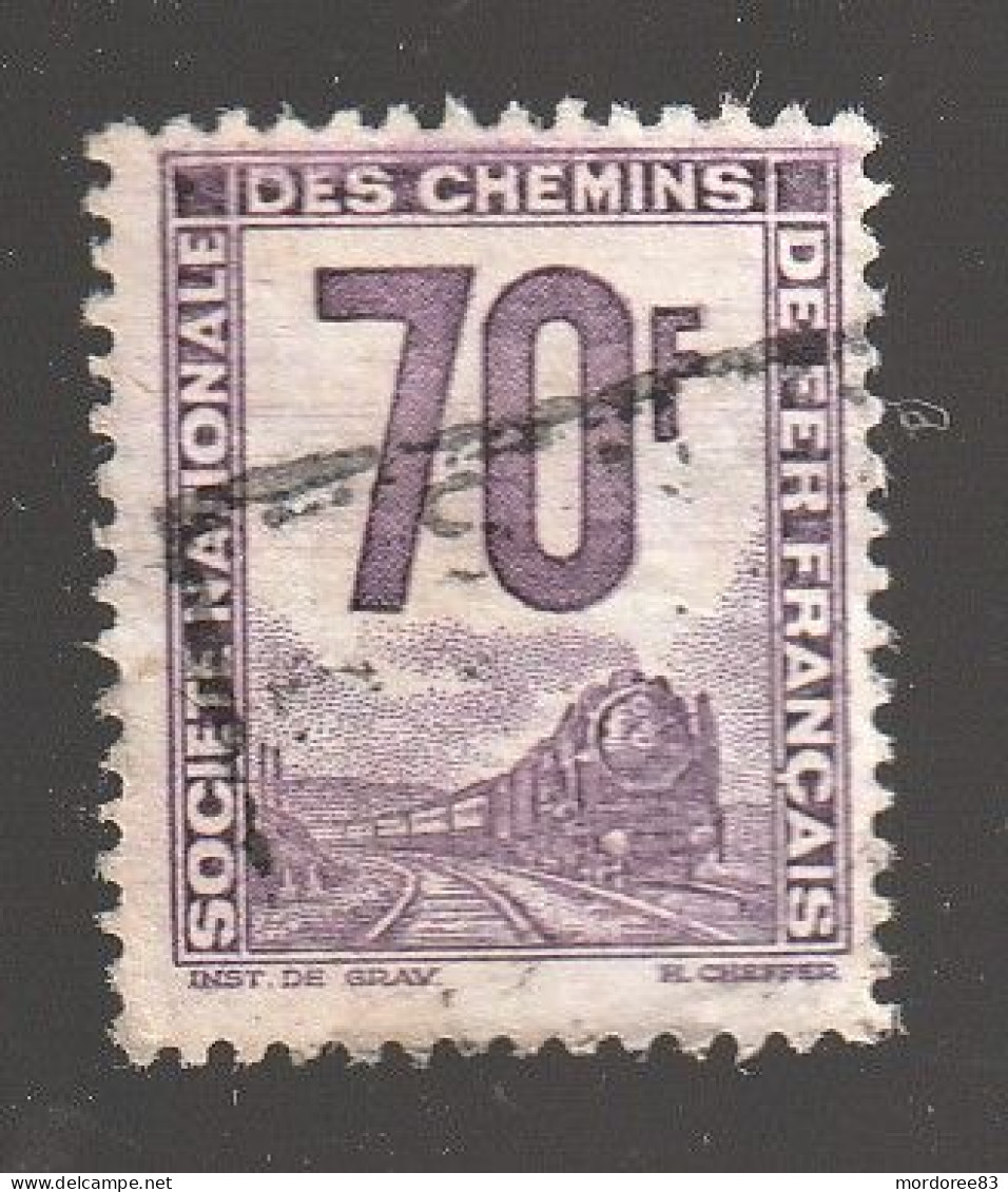 FRANCE 1944/47 COLIS POSTAUX 70F VIOLET OBLITERE YT 17 - Used