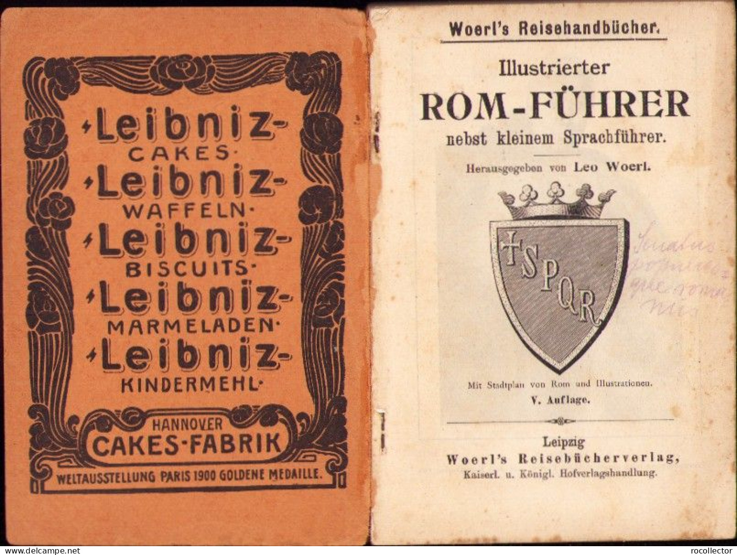 Illustrierter Rom-Führer Nebst Kleinem Sprachführer Von Leo Woerl C4467N - Livres Anciens