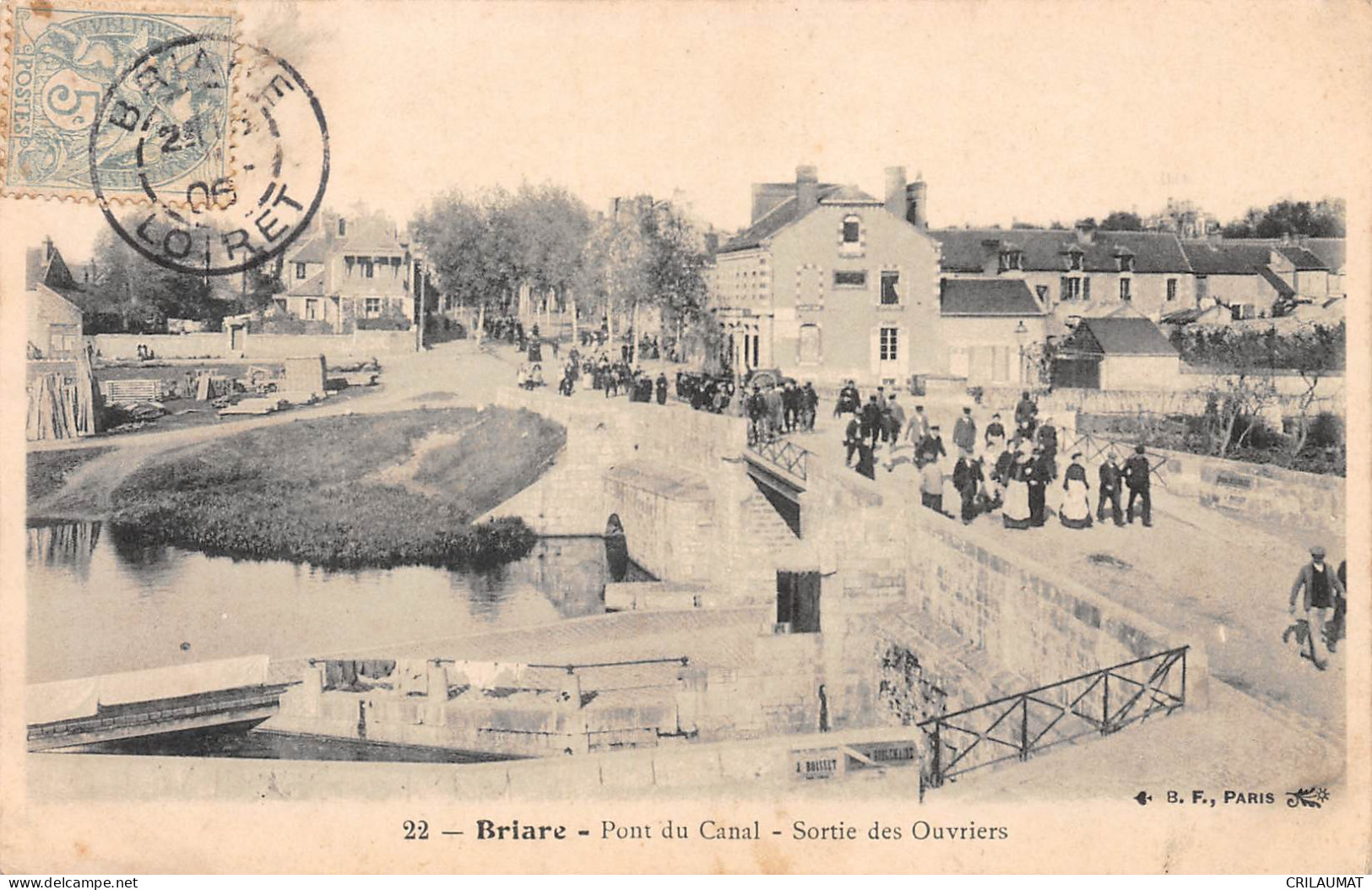 45-BRIARE-Pont Du Canal - Sortie Des Ouvriers-N 6005-G/0371 - Briare