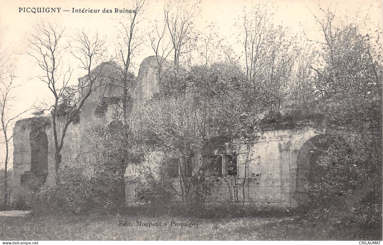 80-PICQUIGNY-Intérieur Des Ruines-N 6006-B/0185 - Picquigny