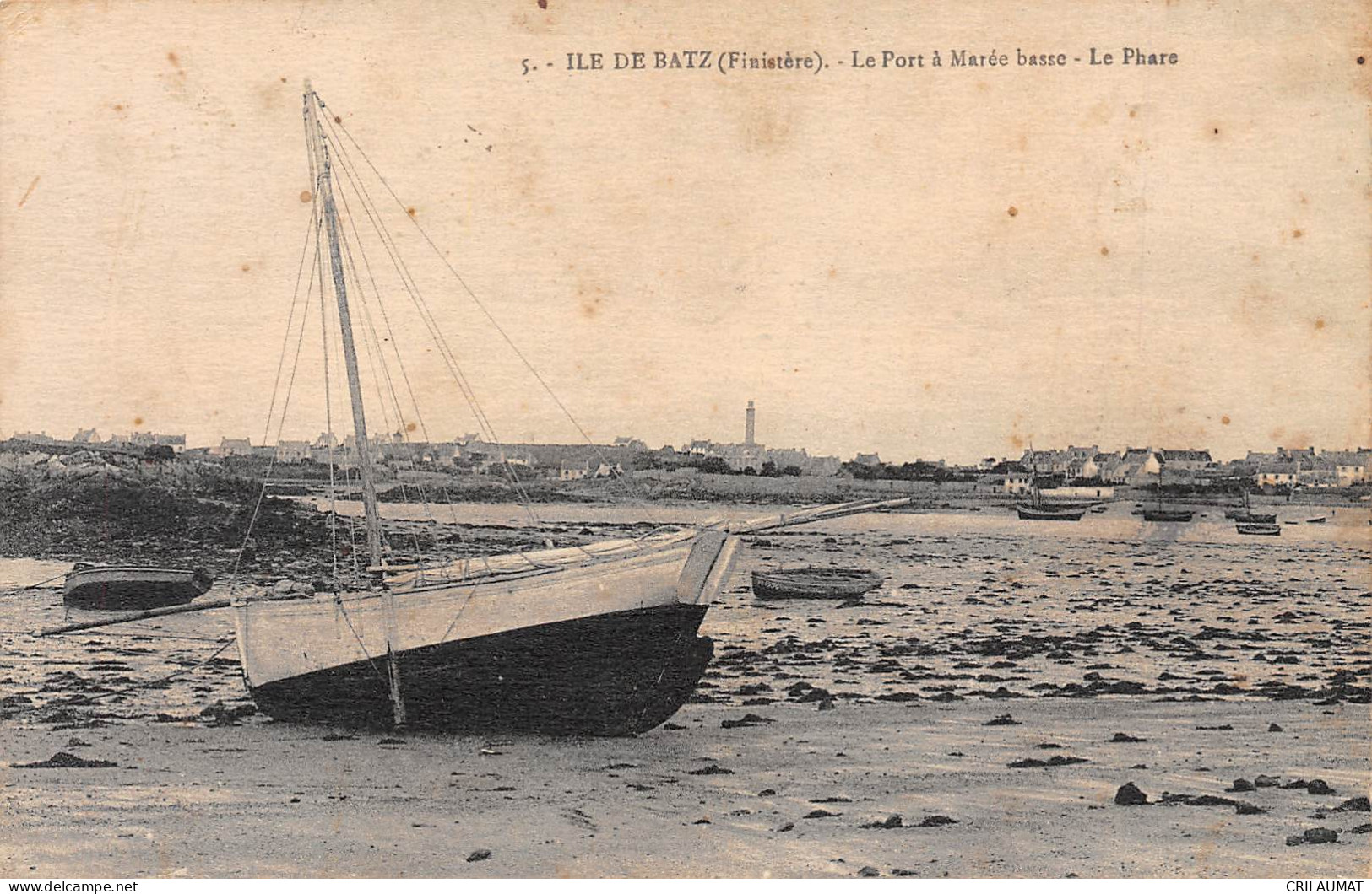 29-ILE DE BATZ-Port A Marée Basse-N 6006-B/0061 - Ile-de-Batz