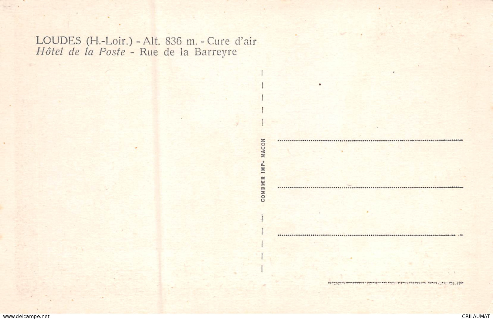 43-LOUDES-hotel De La Poste-N 6006-B/0027 - Loudes