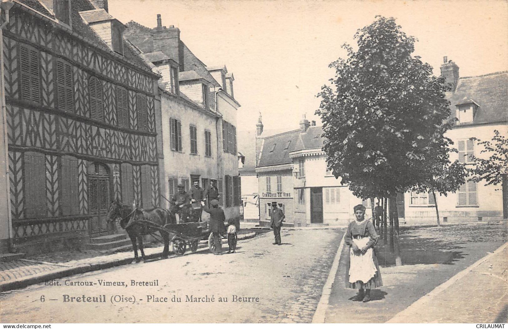 60-BRETEUIL-Place Du Marché Au Beurre-N 6006-A/0303 - Breteuil