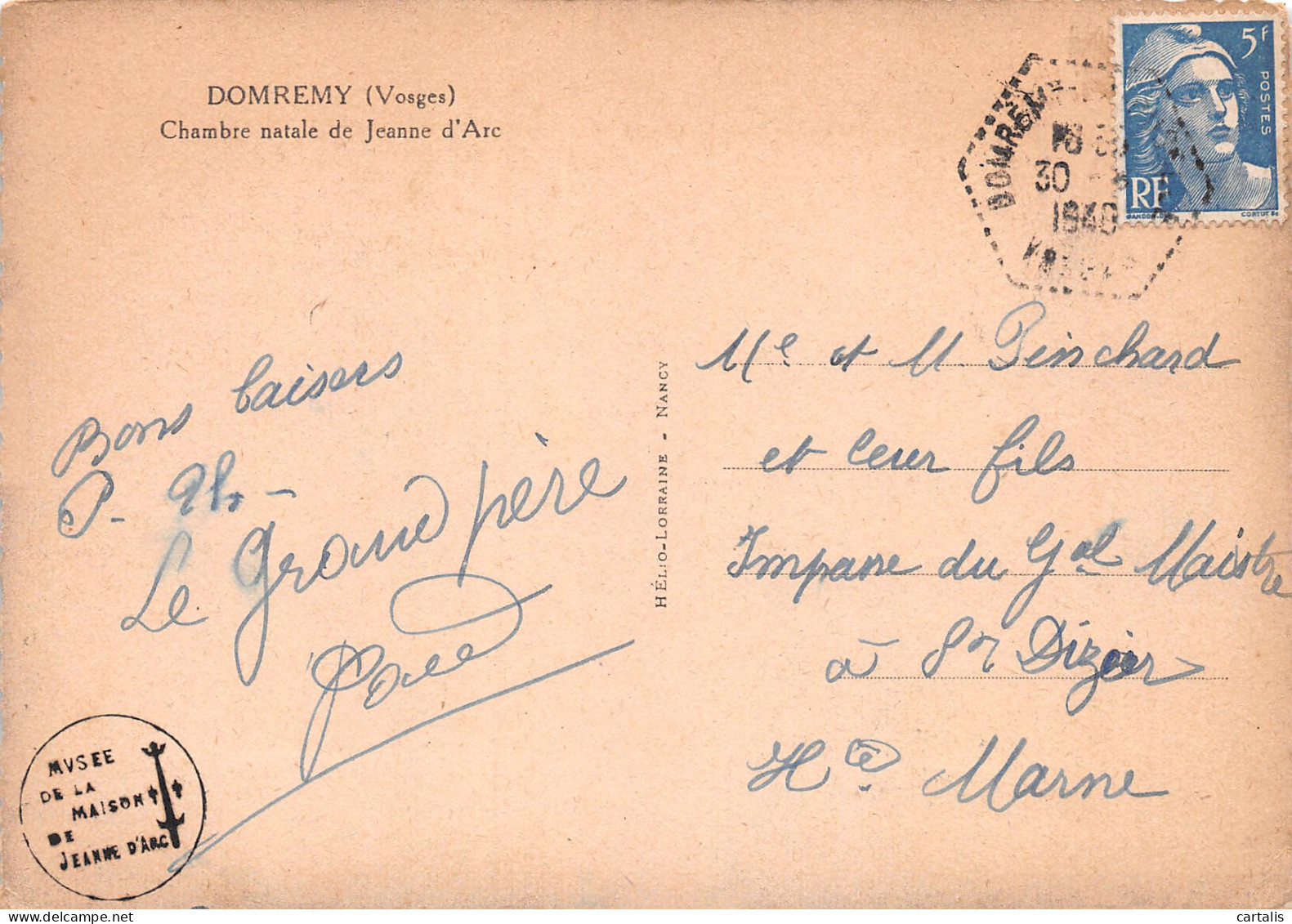 88-DOMREMY-N°3738-C/0321 - Domremy La Pucelle