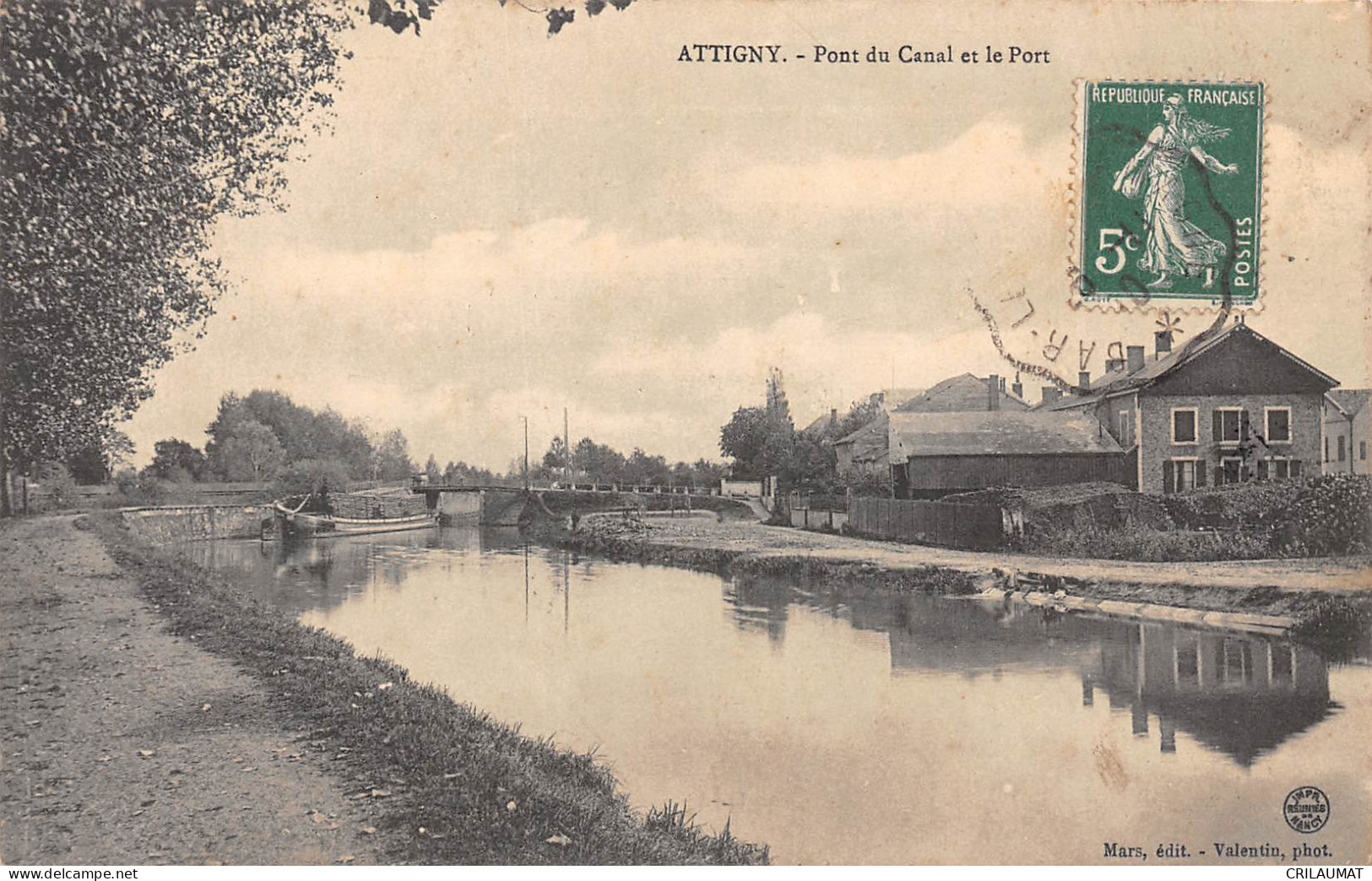 08-ATTIGNY -Pont Du Canal Et Port-N 6006-D/0295 - Attigny