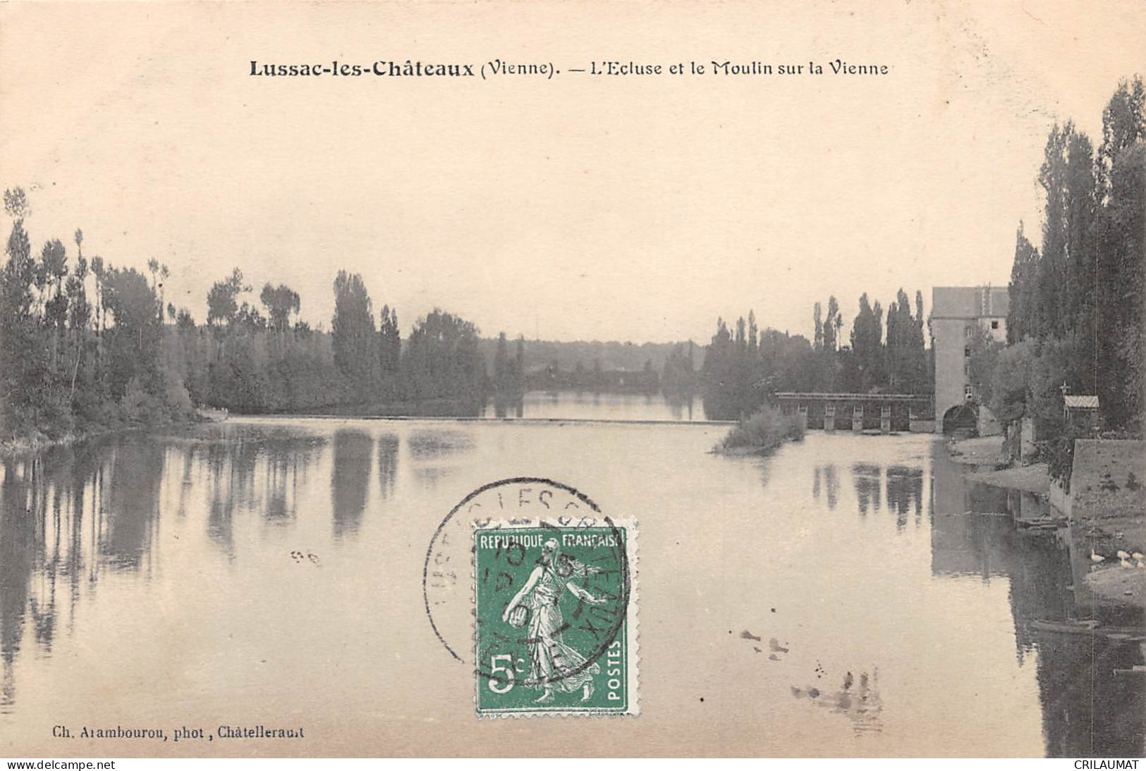 86-LUSSAC LES CHATEAUX-Ecluse Et Moulin-N 6006-C/0285 - Lussac Les Chateaux
